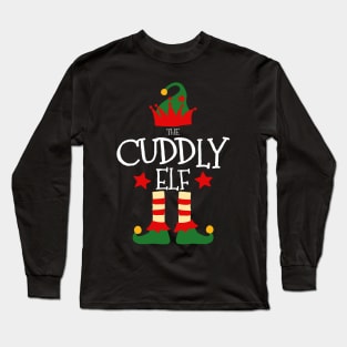 Cuddly Elf Matching Family Group Christmas Party Pajamas Long Sleeve T-Shirt